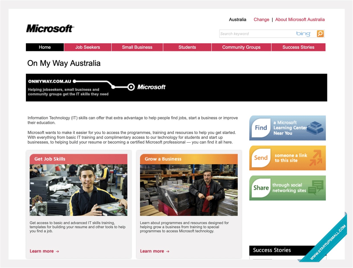 Microsoft - Unleashing Technology - Singapore Website Design