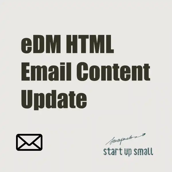eDM HTML email content update